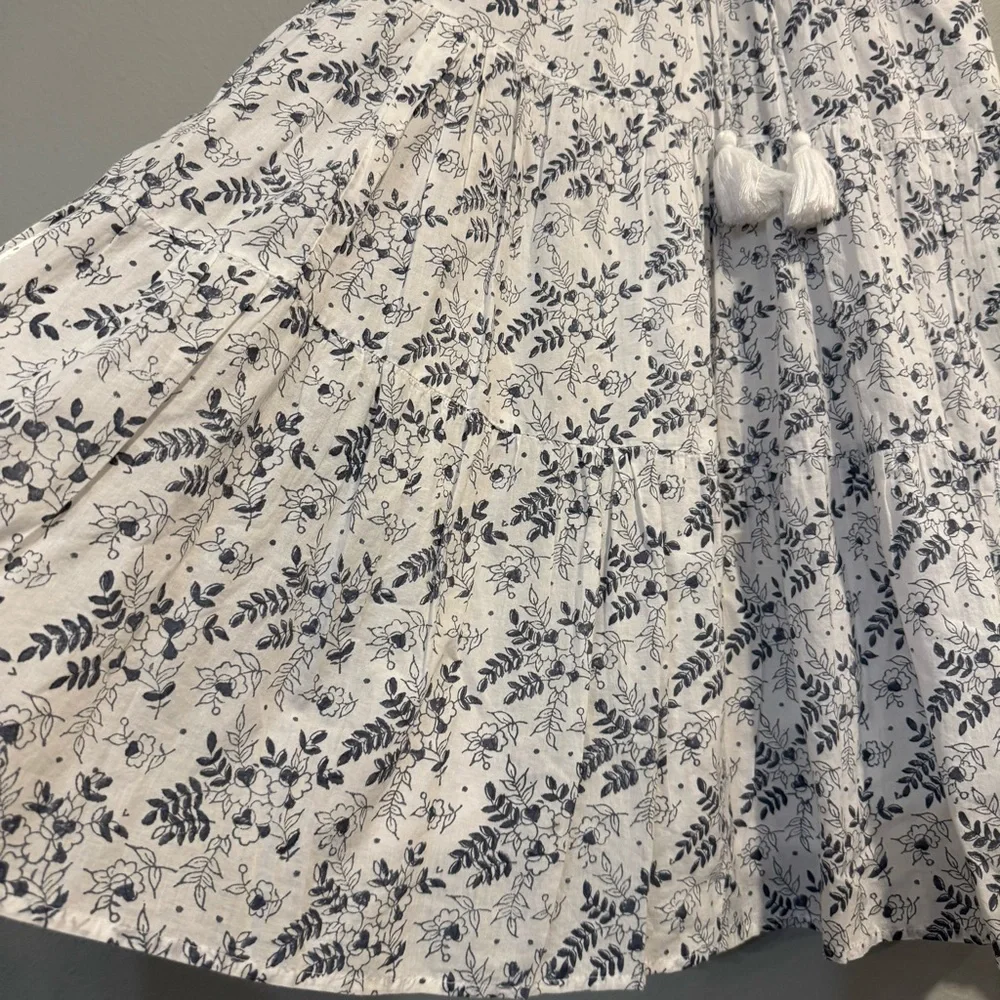 Cleobella Floral Tiered Midi Skirt Organic Cotton Boho XS - Picture 5 of 7